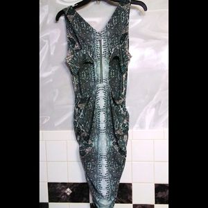 Tart Backless Dress in Black and Gray